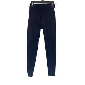 Spanx Womens Black Athletic Shapewear Compression Mid Rise Leggings Size Small